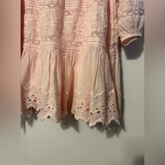 LoveShackFancy Lace Long-sleeve Mini Dress - Picture 3 of 7